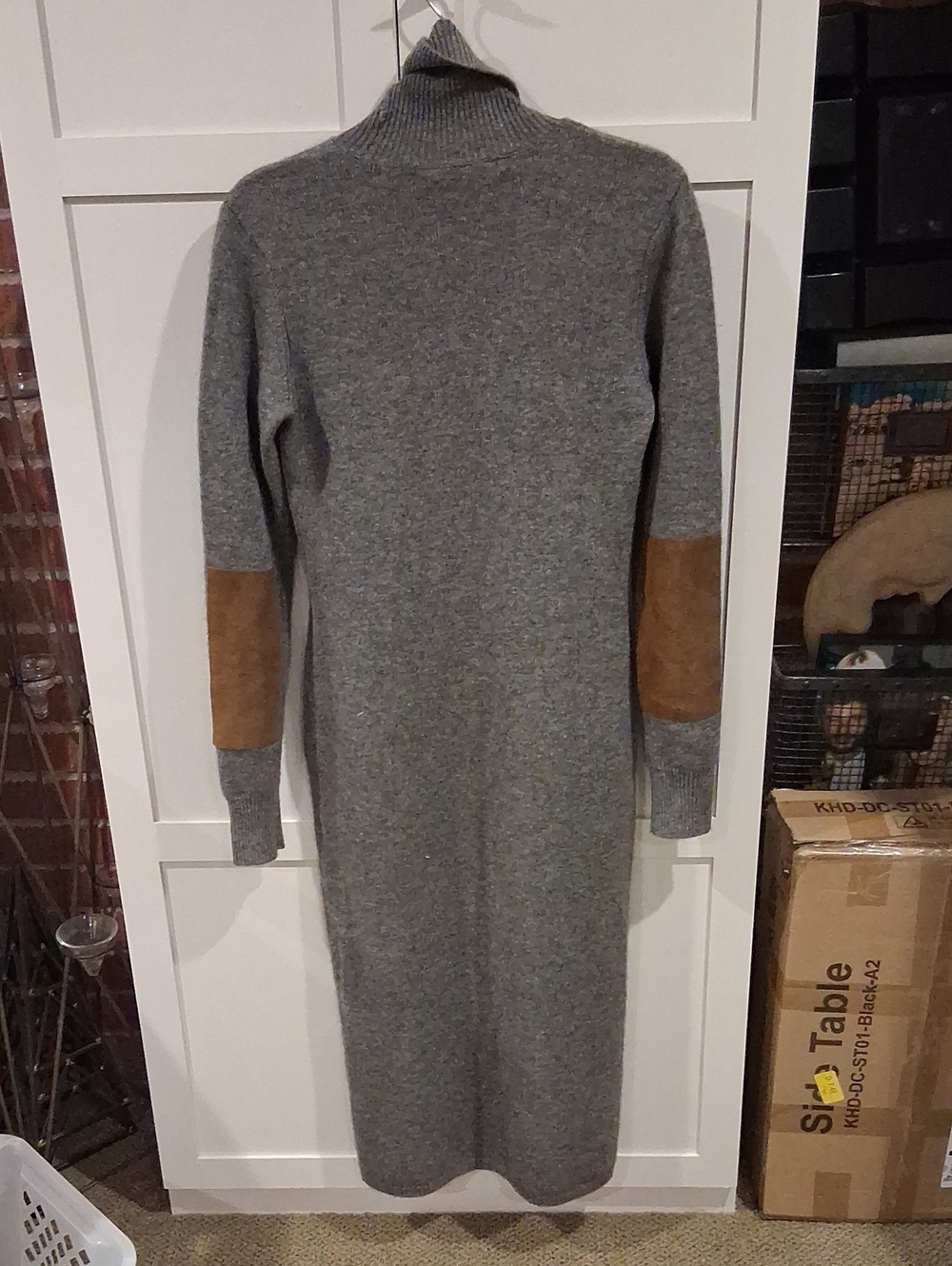 Ralph Lauren Cashmere and Wool Gray Ribbed Knit Turtleneck Sweater